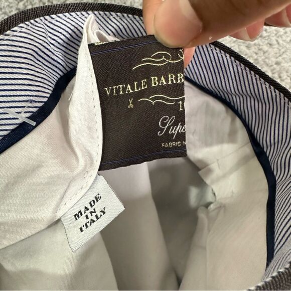 Luigi Bianchi Mantova Sartoria Pants Men 36x26.5 Brown Wool Italian Ankle Slacks - Picture 4 of 16